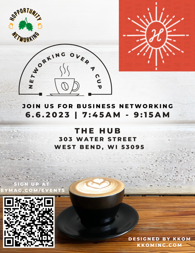 “Networking over a Cup” at The Hub in West Bend!
