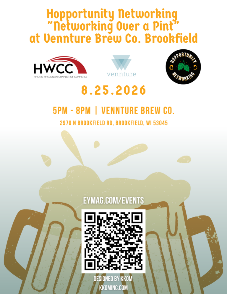 Hopportunity Networking at Vennture Brew Co. Brookfield with Hmong Wisconsin Chamber of Commerce